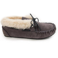 MINNETONKA Women's Chrissy Bootie Moccasins in grey - women's shoe - detail view