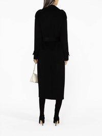 PINKO Wool Double-breasted Coat in black - women's jacket - alternate view
