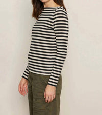 Sanctuary - Boatneck Long Sleeve Striped Tee