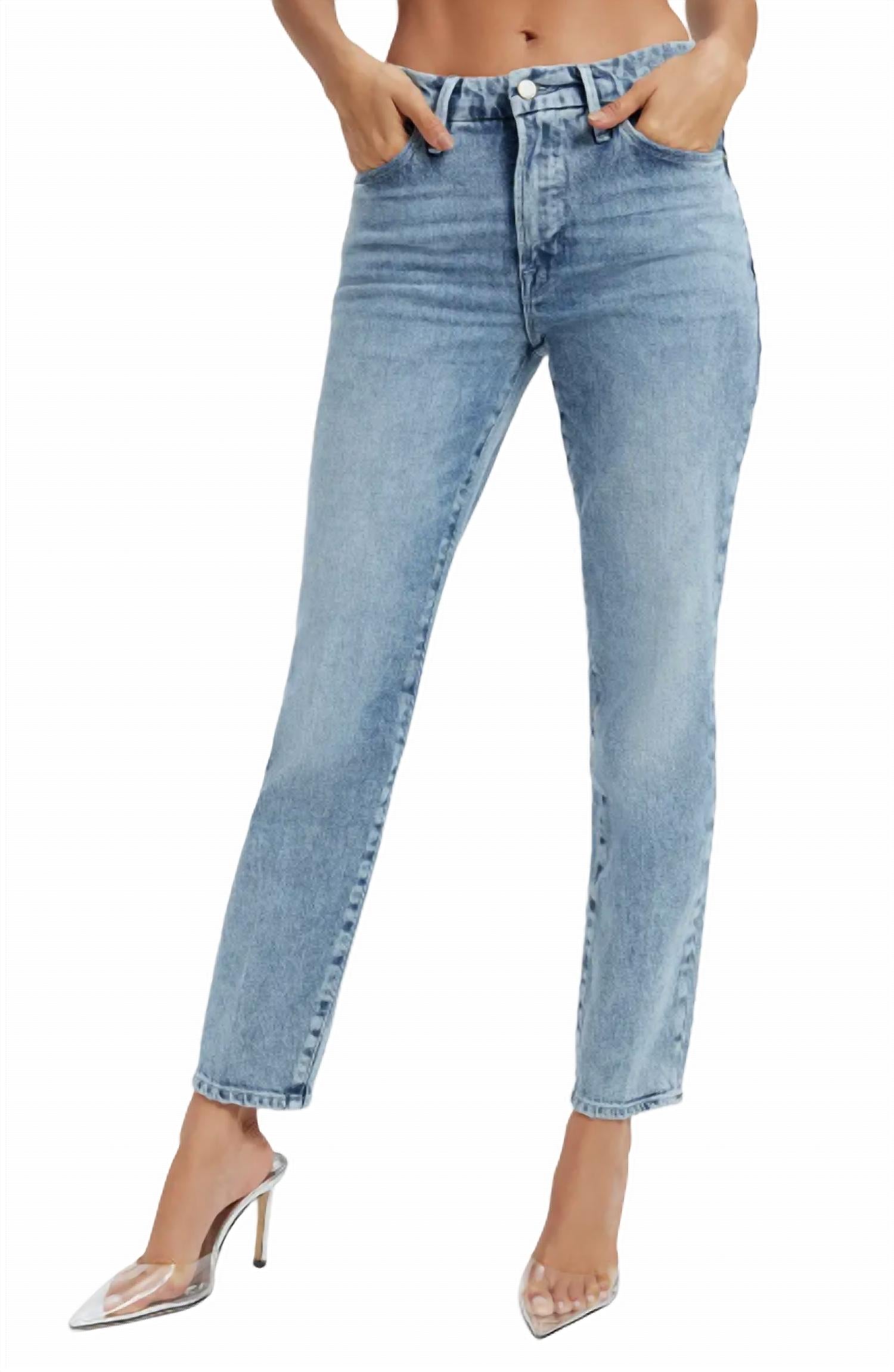 Good American - Classic High Waist Straight Leg Jeans