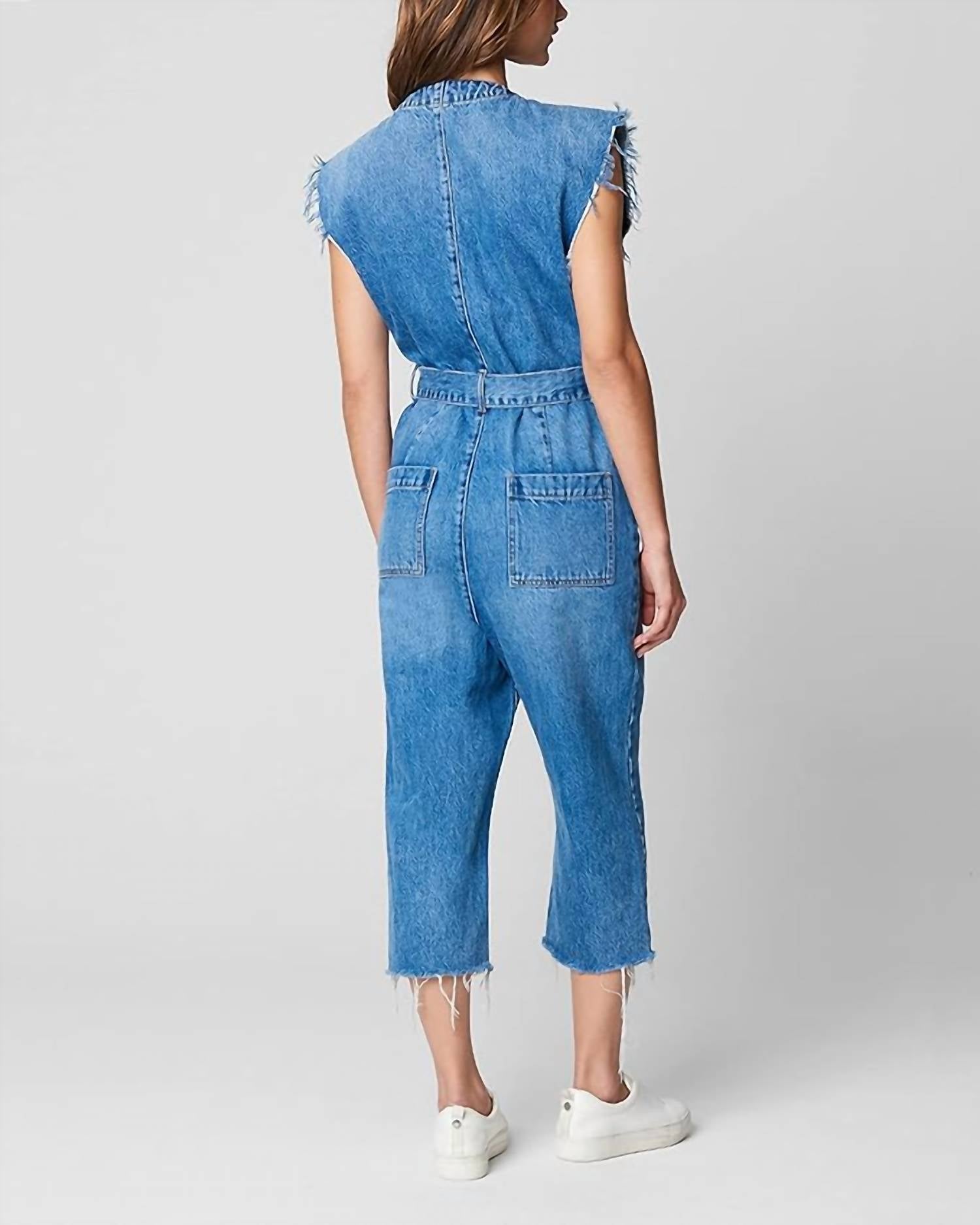 Blanknyc - Women's Sleeveless Denim Jumpsuit