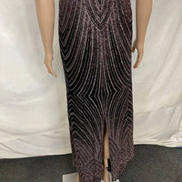 Betsy & Adam - Women’s Sequined & Glitter Mermaid Gown