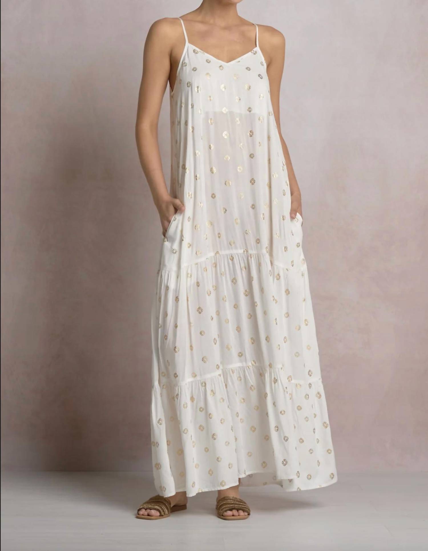 Elan - Breezy Polka Dot Maxi Dress