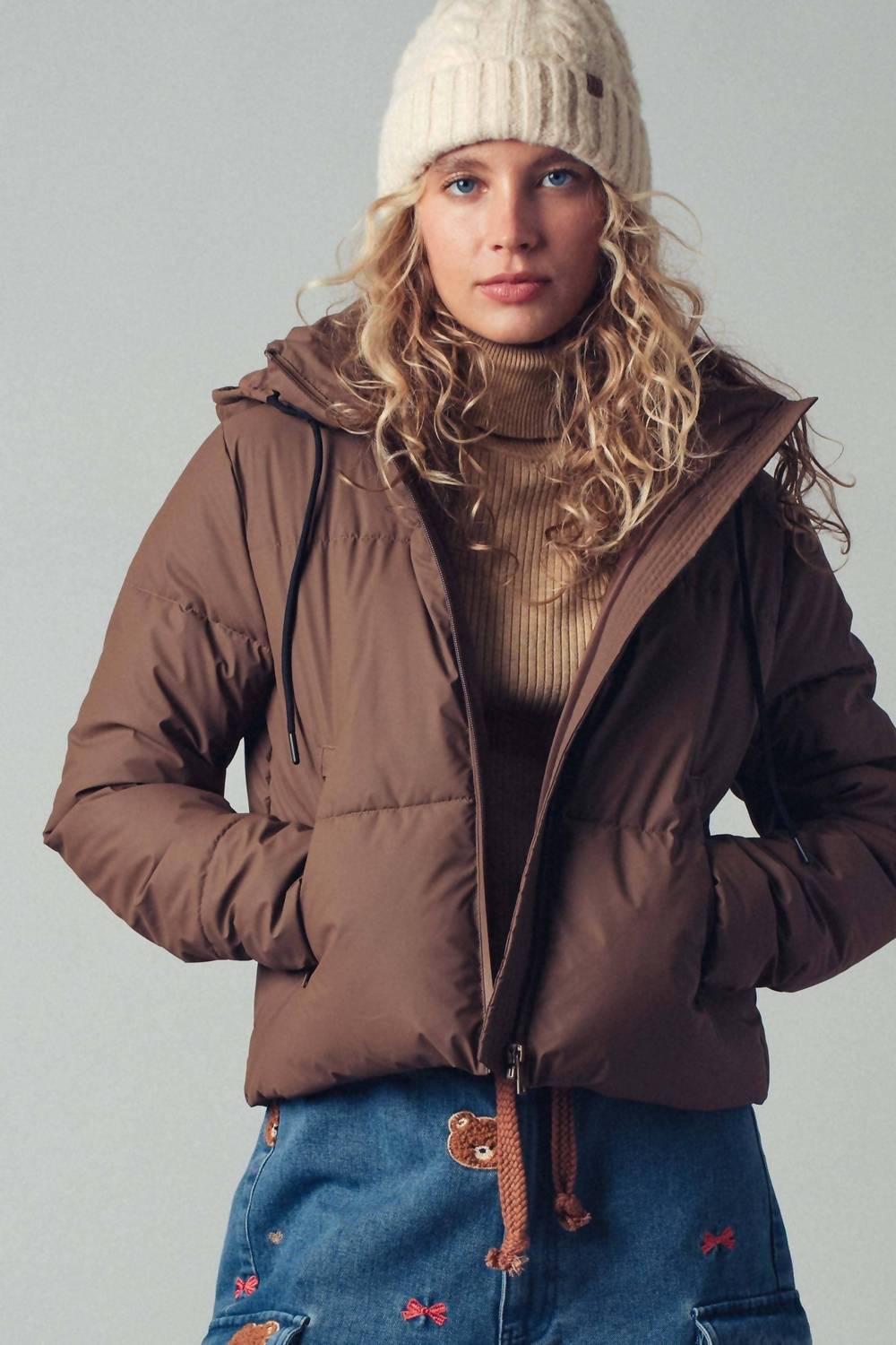 Urban Daizy - Women's Cozy Hooded Puffer Jacket
