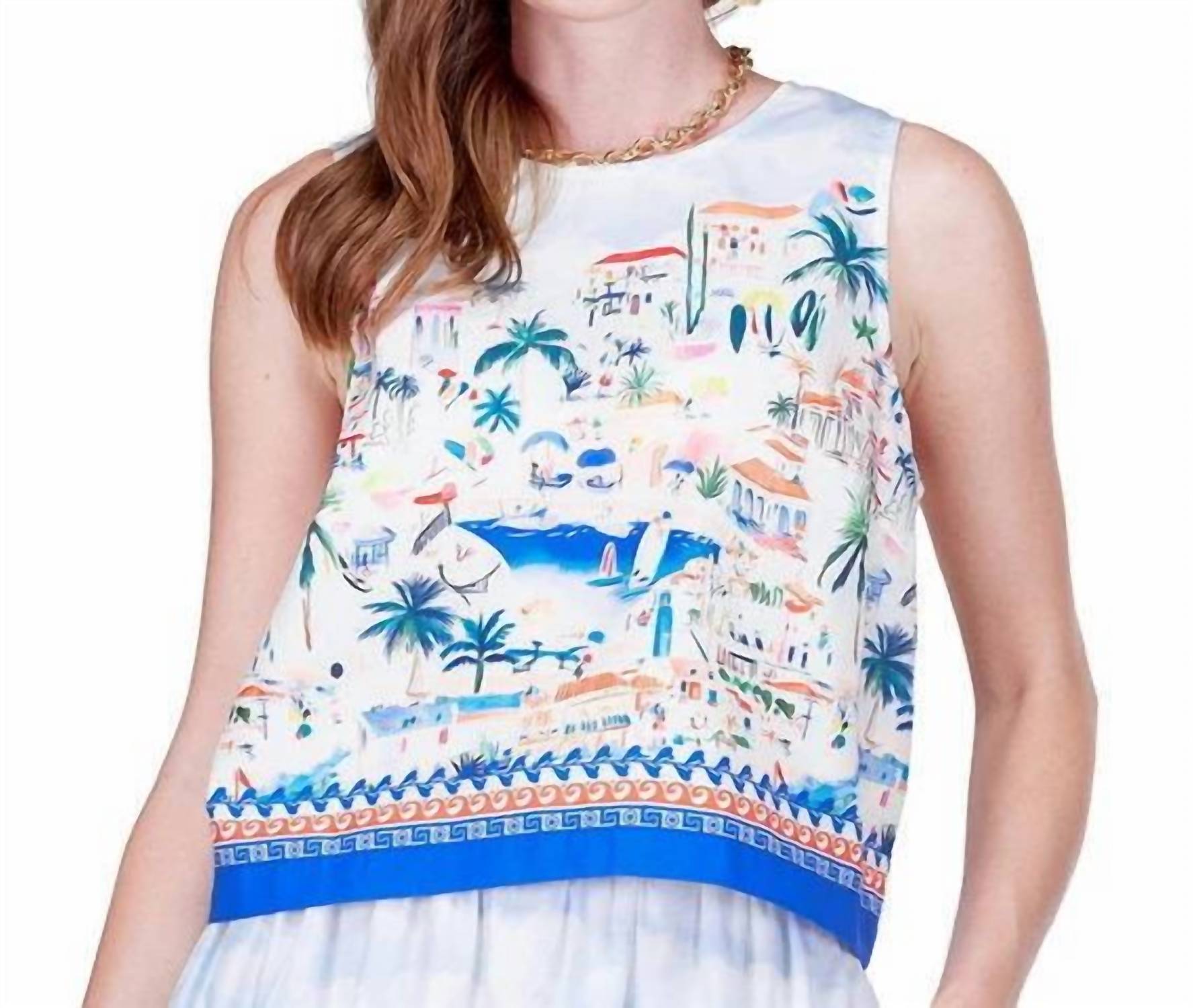 Joy Joy - Back Zip Sleeveless Top