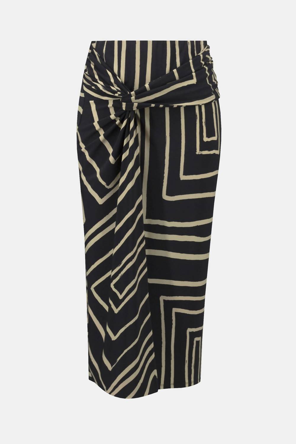 Joseph Ribkoff - Silky Knit Geometric Print Midi Pencil Skirt