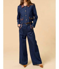 Lalavon - Button Down Contrast Jacket