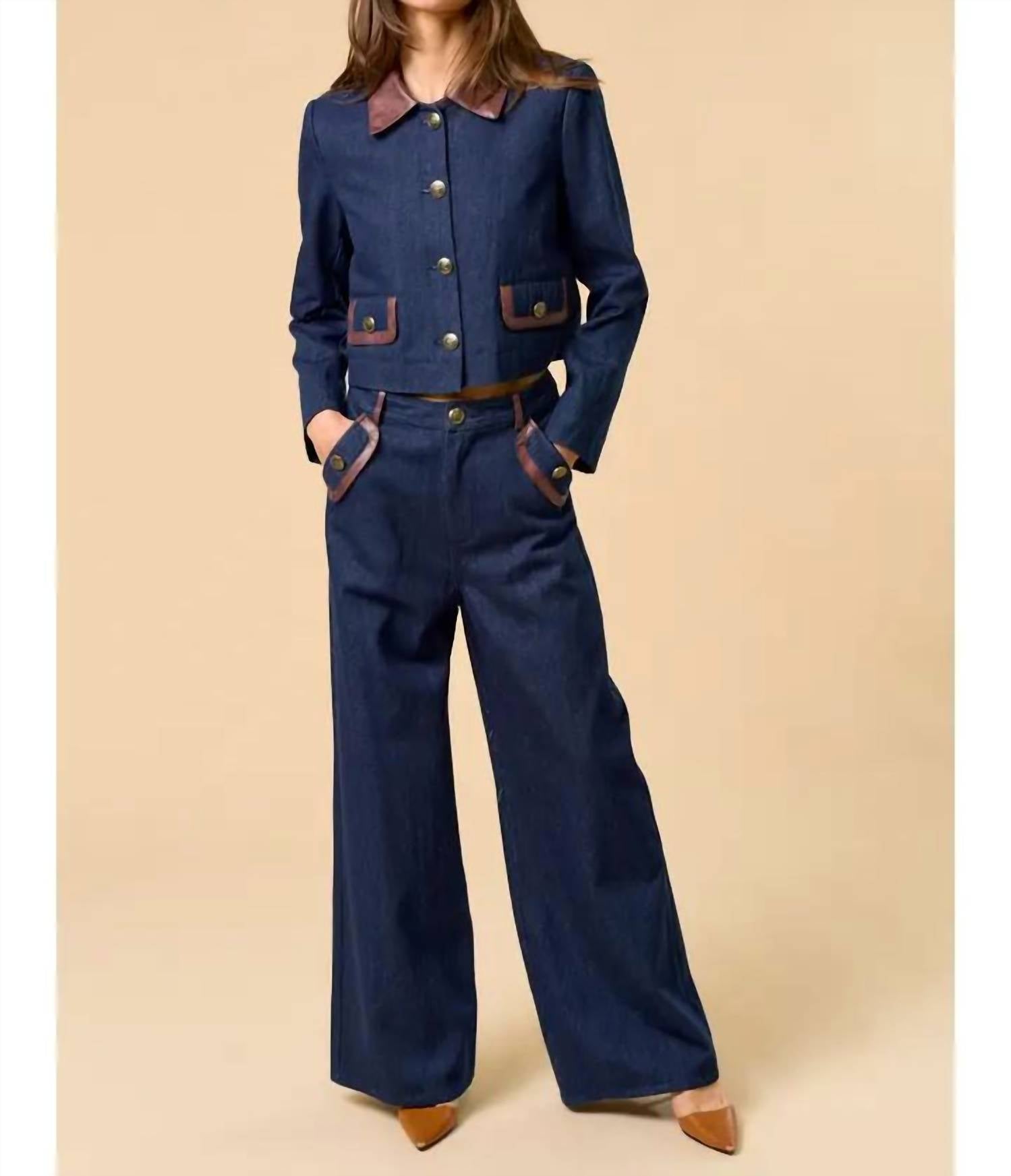 Lalavon - Button Down Contrast Jacket