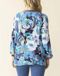 Habitat - Vintage Mixed Print Mandarin Collar