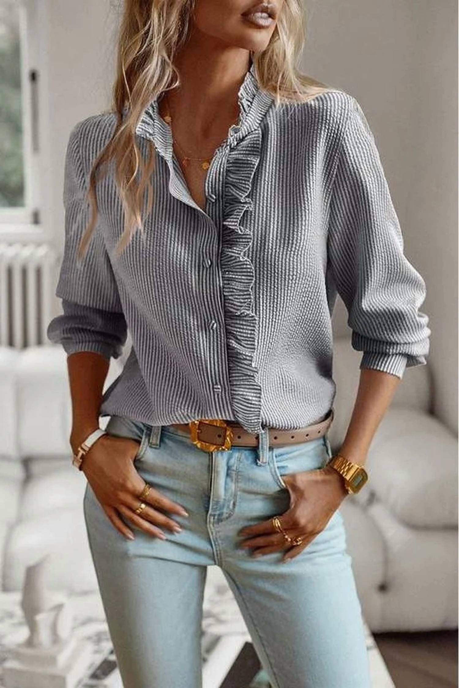 Luv Fashion - Ruffled Up Blouse