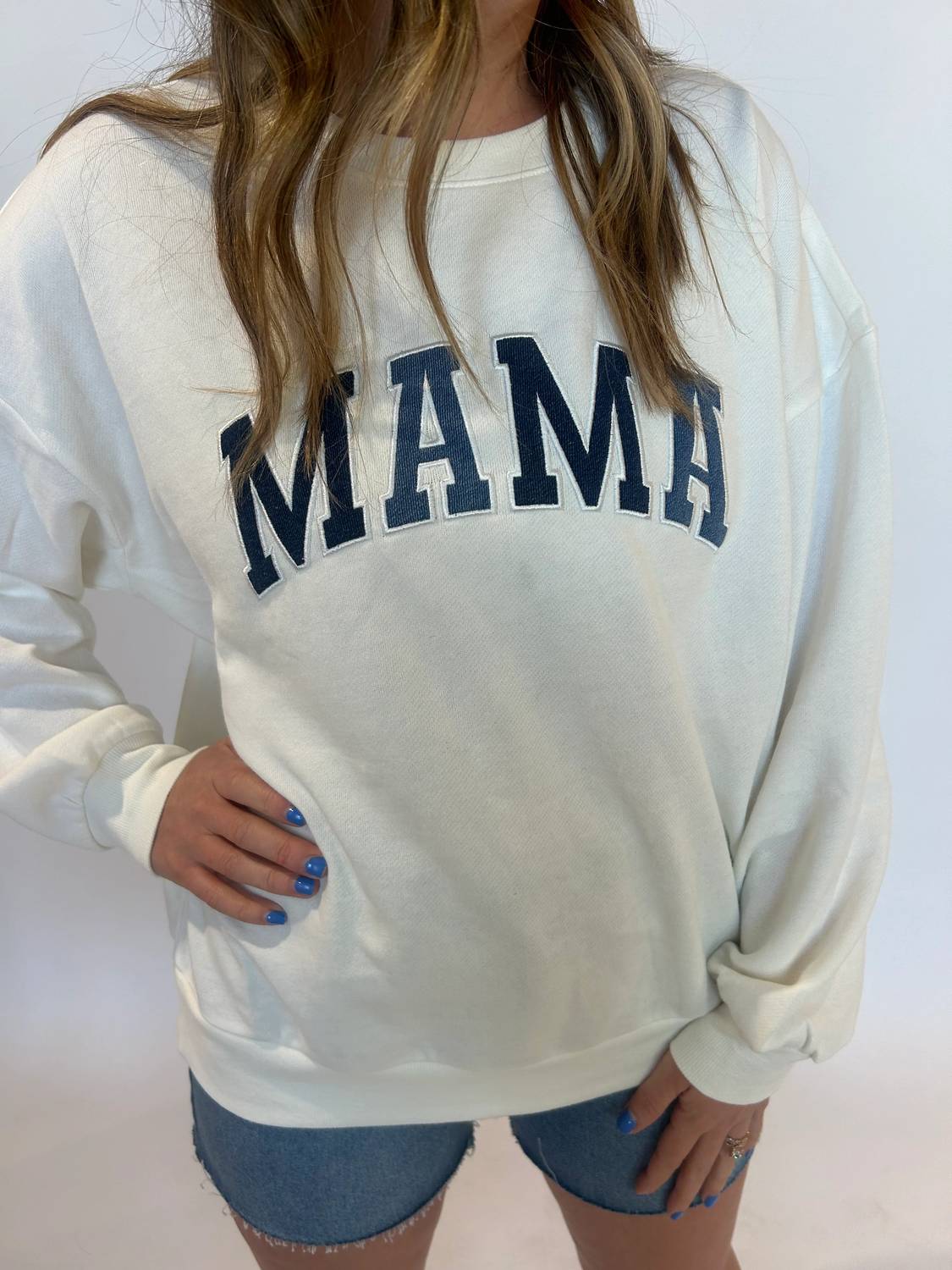 Z Supply - Women's Mama Knit Denim Sweatshirt