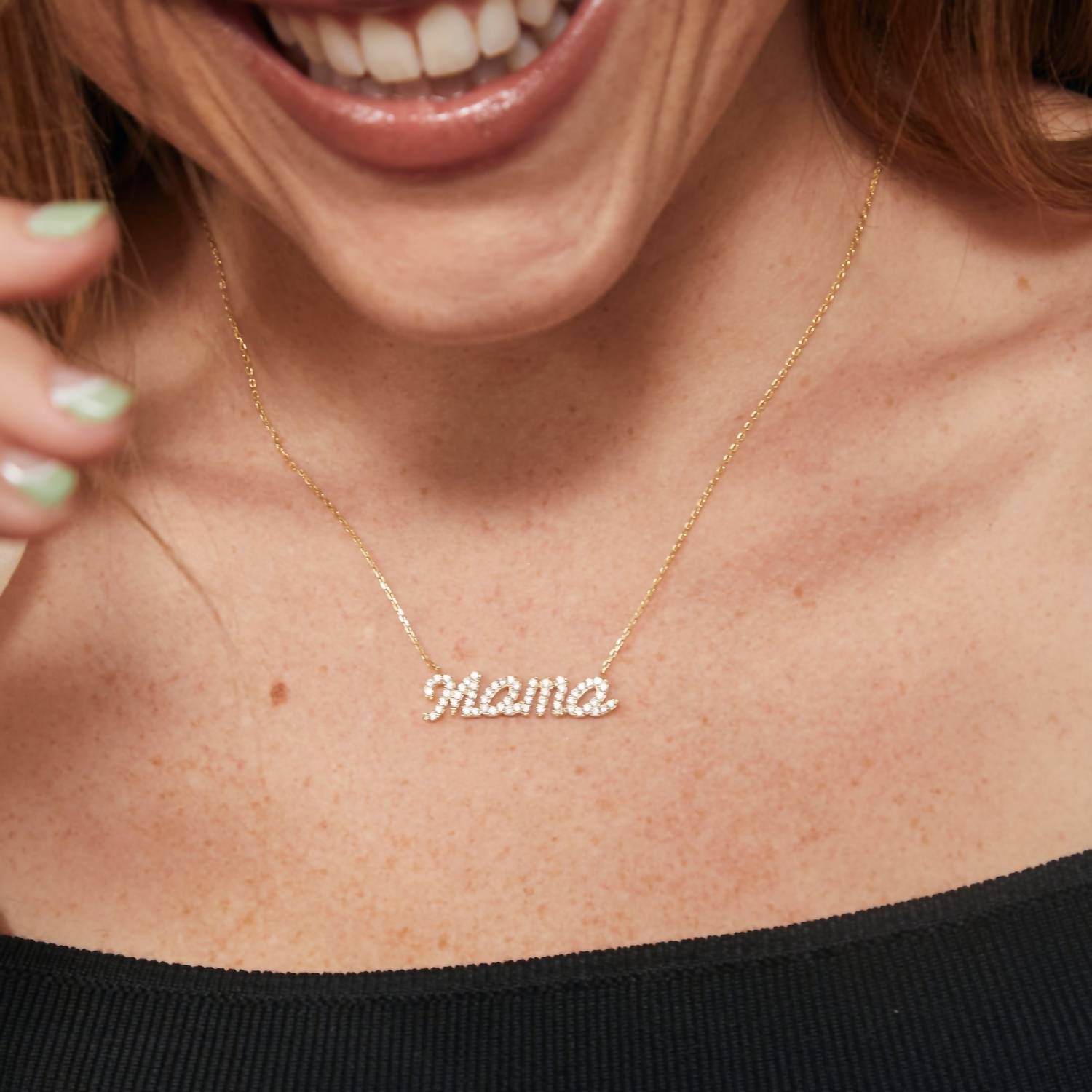 Allyanna Gifts - Women's Cubic Zirconia "mama" Necklace