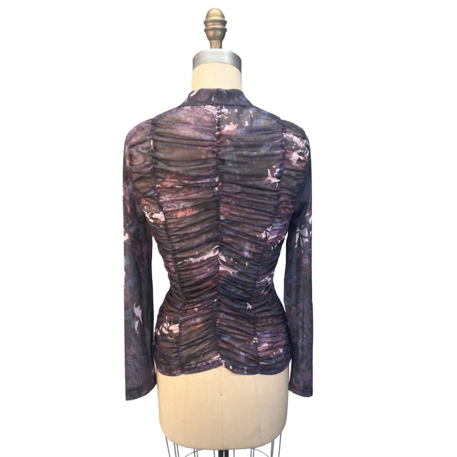 Adore - Ruched Button Down Top