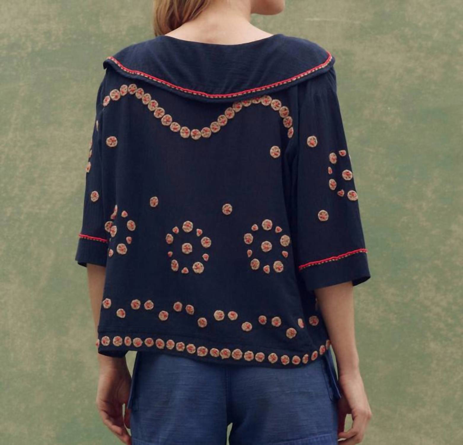 The Great. - Beaded Sailor Top