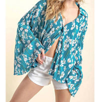 143 Story - Floral Pleated Shirt