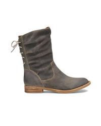 Born Women's Shasta Boots in dark grey concrete distressed - women's shoe - detail view