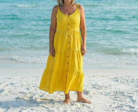 Made In Italy - Viviana Tiered Linen Dress