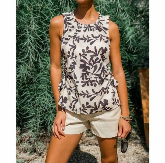 Greylin - Monti Side Tie Poplin Top