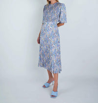 John Abgin - Multi Floral Pleated Midi Dress