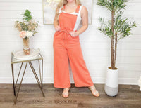 Liam & Company - It's Groovy Cotton Blend Wide Leg Overalls