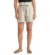 High Rise Belted Pleat Paper Bag Short