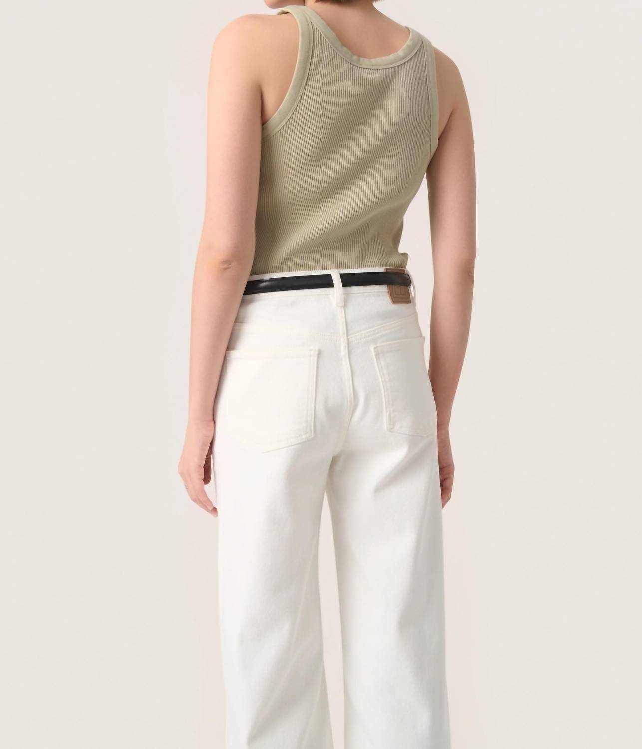 Soaked In Luxury - Simone Rib Jersey Slim Fit Tank Top