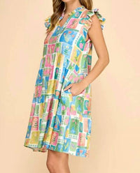 Les Amis - Garden Patchwork Tiered Dress