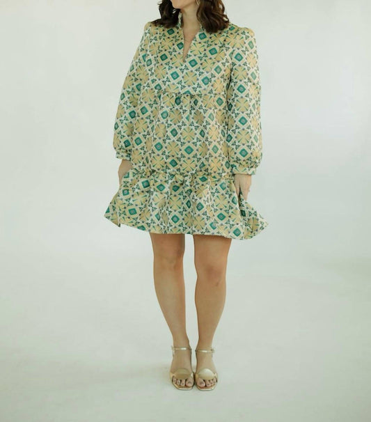 Sincerely Ours - Claire Tile Jacquard Mini Dress