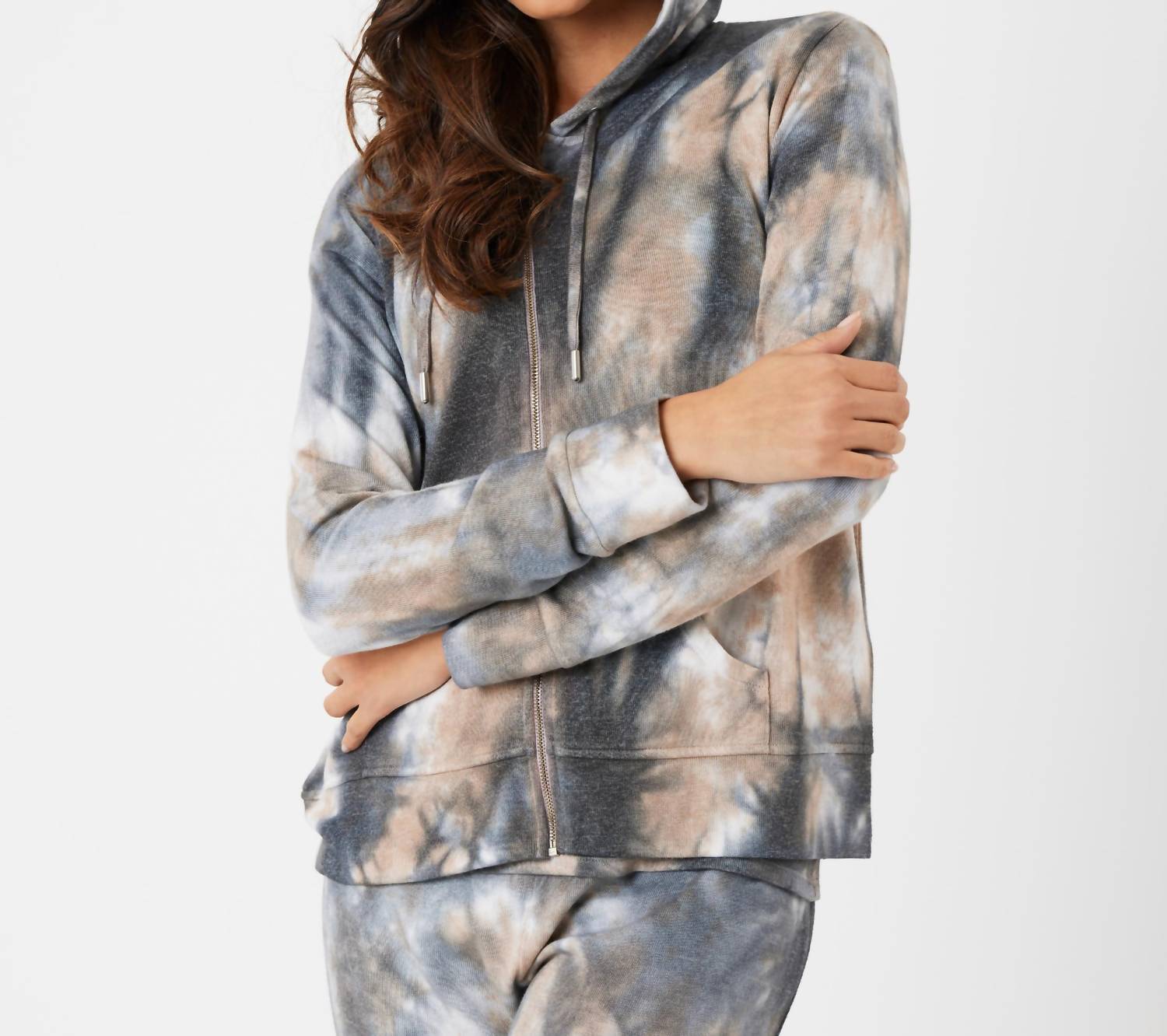 French Kyss - Marble Wash Zip Hoodie