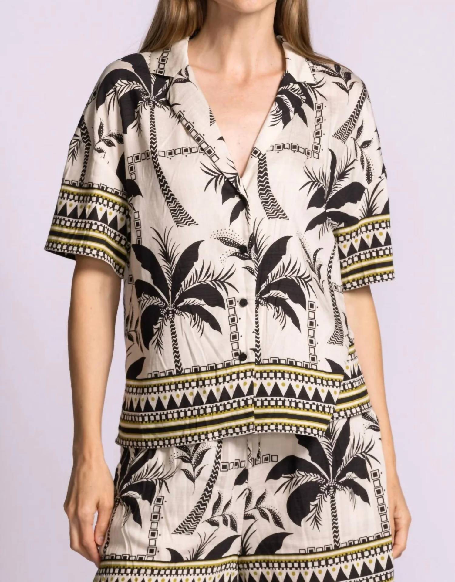 Pink Martini - Ramona Short-sleeve Button-down Shirt