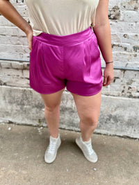ee:some Silky Pull-on Shorts in pink - women's shorts