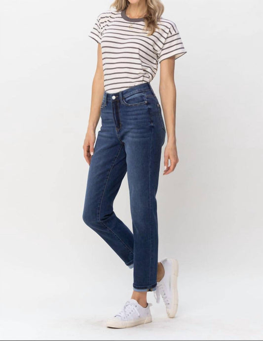 Judy Blue - High Waist Cool Cuffed Boyfriend Jeans