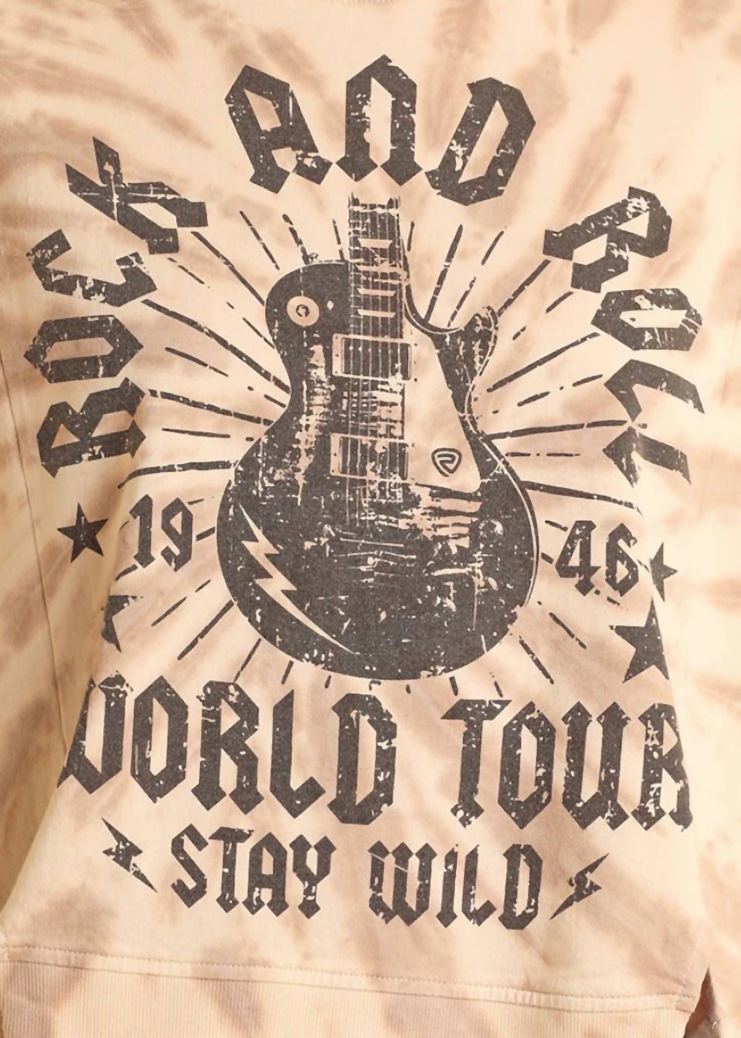 Rock & Roll Denim - Tie-dye Graphic Pullover Sweatshirt