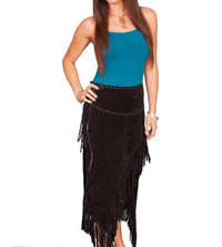 Scully - Long Suede Fringe Skirt