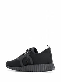 Salvatore Ferragamo Women's Gancini Low Top Sneakers in black 2 - women's sneaker - alternate view
