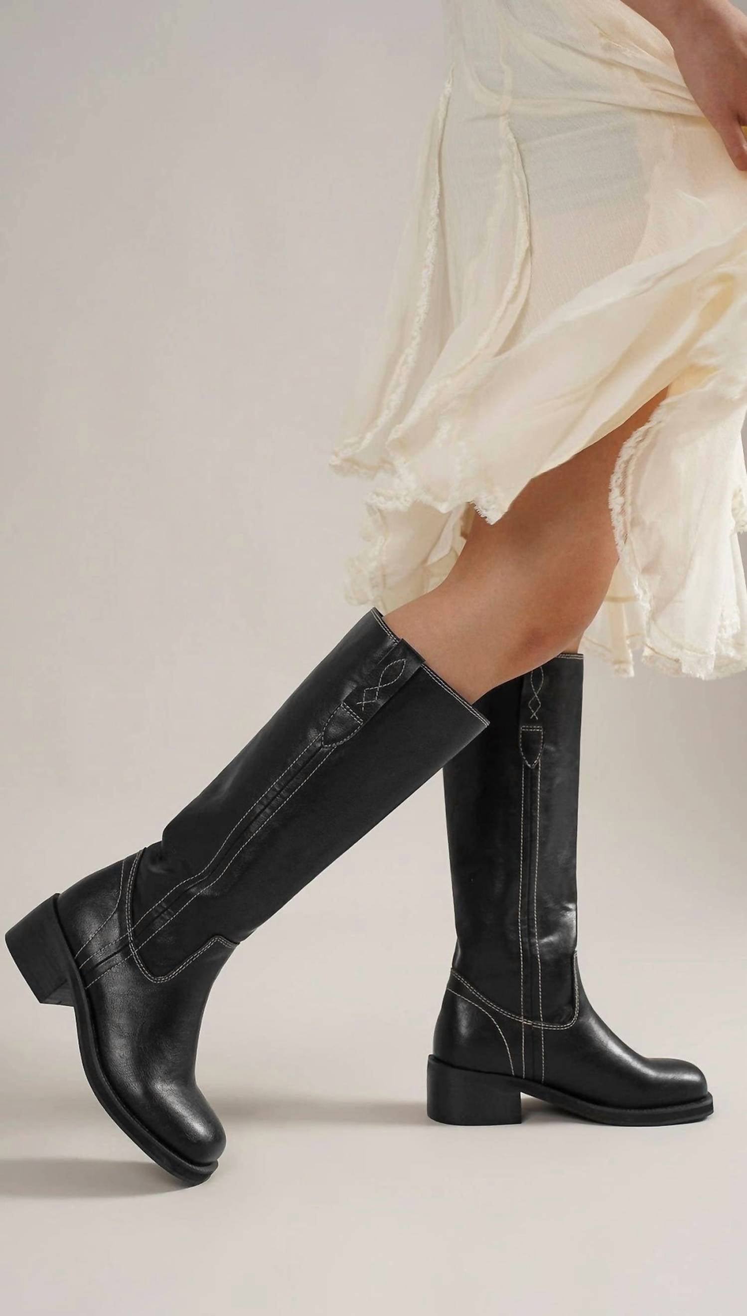 Beast Fashion - Women's Mills Knee High Boots