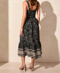 Tribal Femme - Square Neck Sleeveless Midi Dress