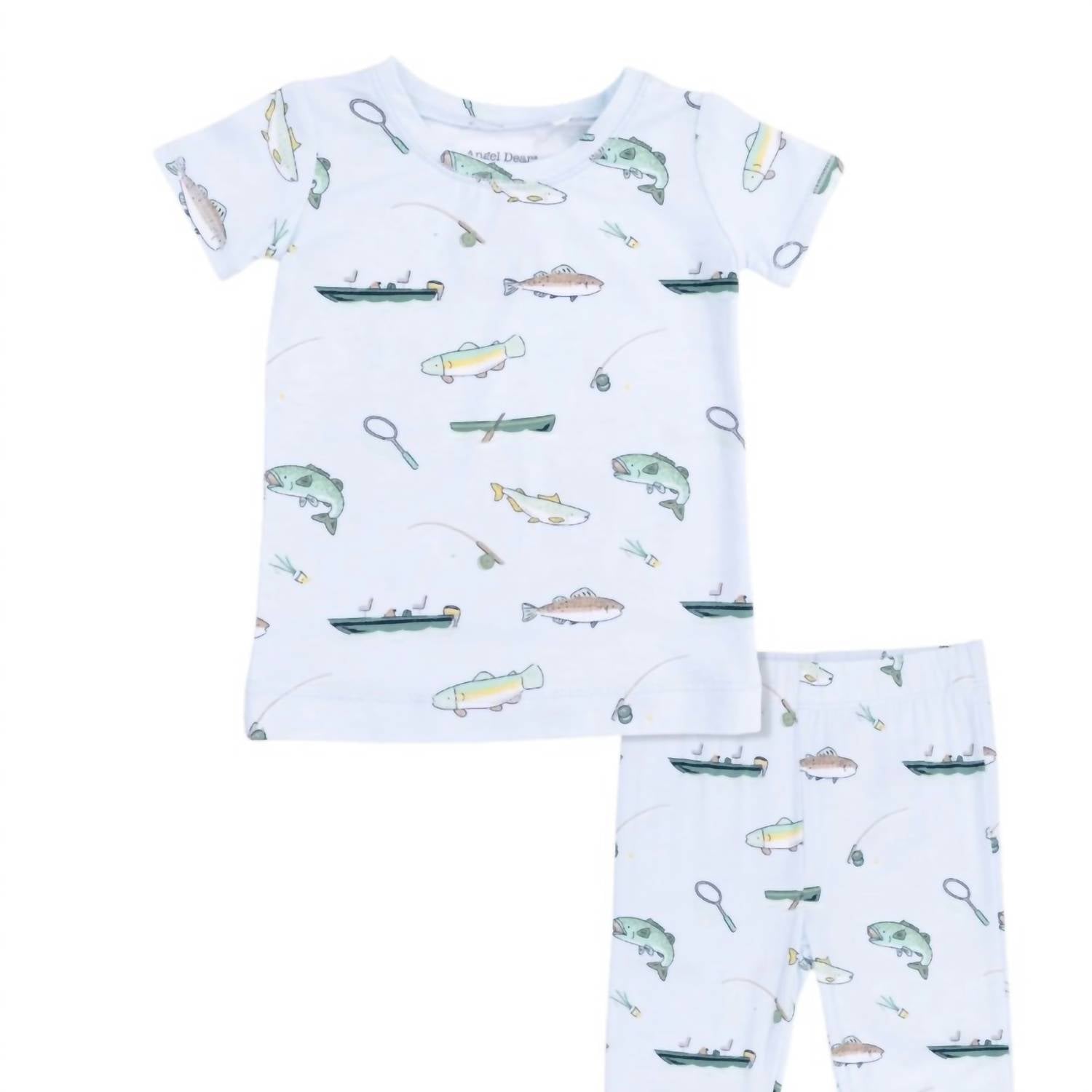 Angel Dear - Kids Fishing Bamboo Short Sleeve Pajama Set