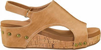 Corkys Footwear Women's Volta Ii Sandals in sandals in taupe smooth - women's sandal - detail view