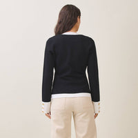 Able - Contrast Knit Cardigan