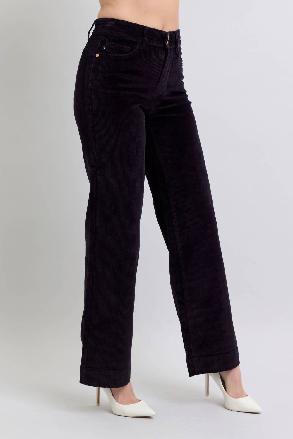 Judy Blue - High Rise Corduroy Wide Leg Trouser Pants