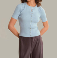 525 America - Georgie Elbow Sleeve Button Down Cardigan