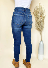 KanCan Jameson Skinny Jeans in dark wash - women's jeans - alternate view