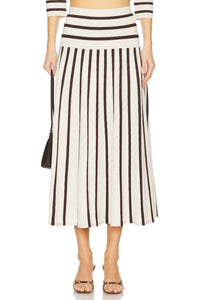 Zimmermann - Illuminate Stripe Midi Skirt
