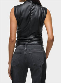Hudson - Vegan Leather Sleeveless Top