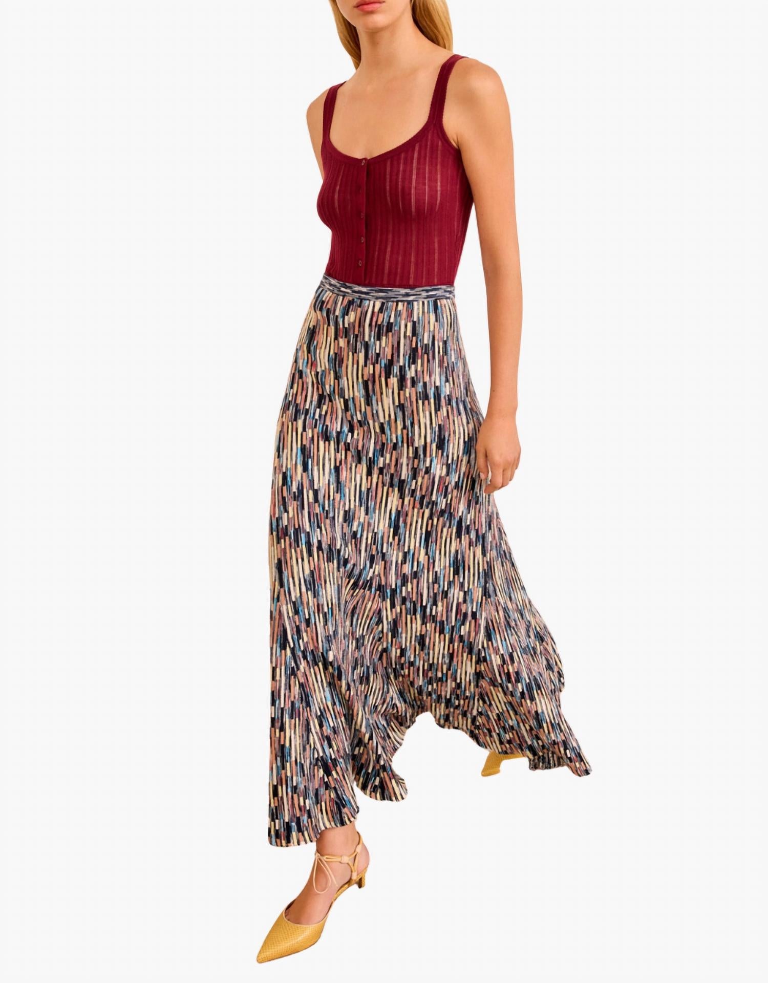 Ulla Johnson - Marceline Multicolor Long Maxi Skirt