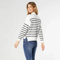 Coco + Carmen - Neve Stripe Mock Neck Sweater