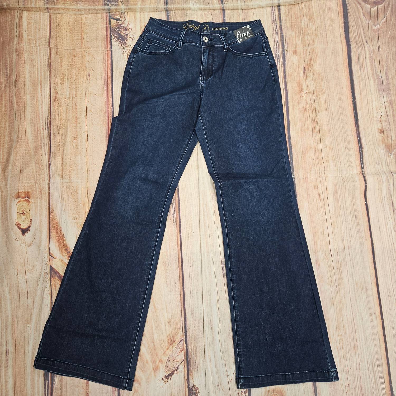 Ethyl Women's Wide Leg Jean in blue - women's jeans