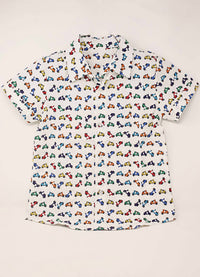 Tuktuk Designs - Boys Zippy Scooters Button Down Shirt