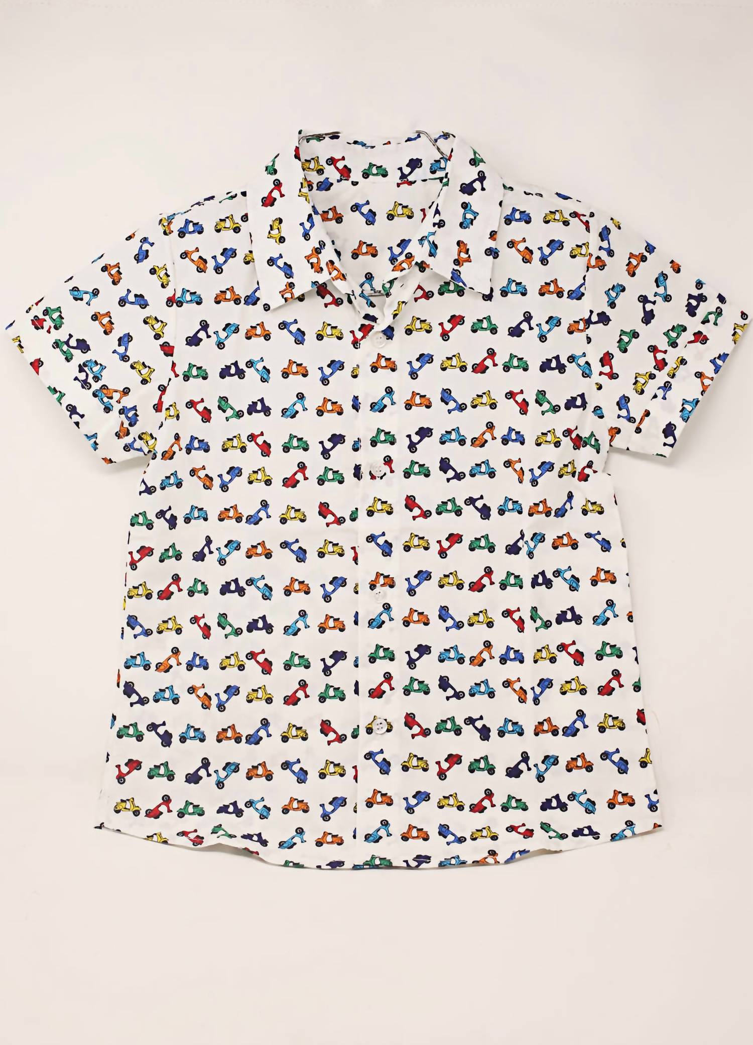 Tuktuk Designs - Boys Zippy Scooters Button Down Shirt